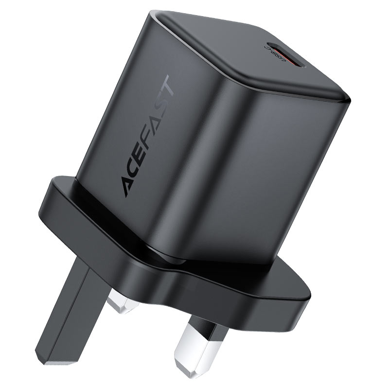 AceFast | 18495 | A125 | PD45W Gan (Usb C) Charger | UK | Black AceFast | 18495 | A125 | PD45W Gan (Usb C) Charger | UK | Black